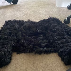 Black fuzzy sweater
